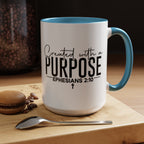 Created with a Purpose Ceramic Mug — Inspirational Ephesians 2:10 Coffee Cup