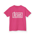 Kids Jesus T‑Shirt — Bold Cross Logo Christian Tee for Boys & Girls