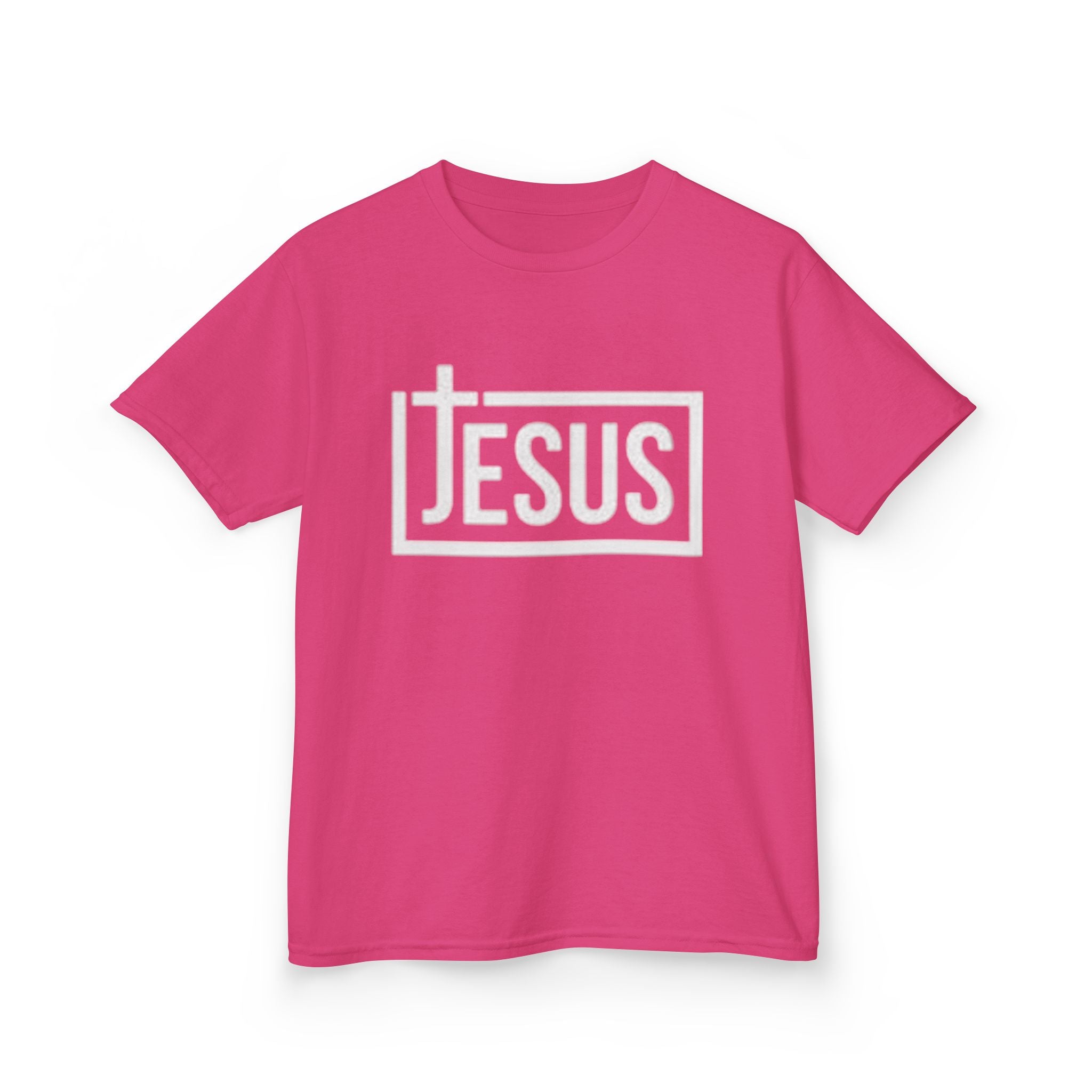 Kids Jesus T‑Shirt — Bold Cross Logo Christian Tee for Boys & Girls