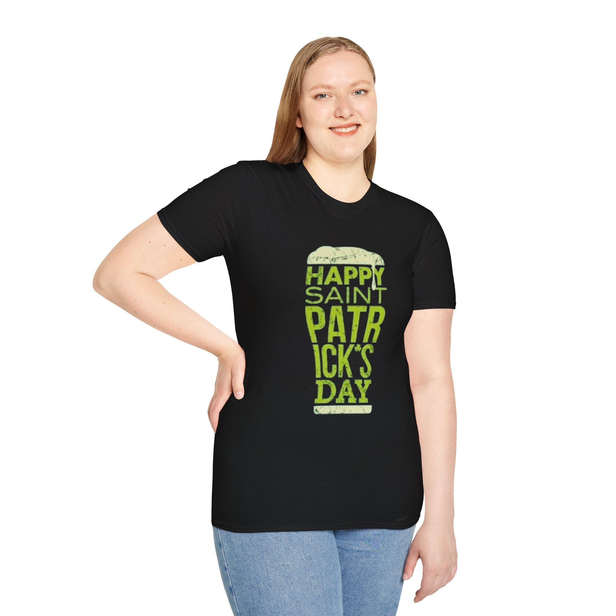 Saint Patrick's Day Beer Tee — "Happy Saint Patrick's Day" Pint Graphic T-Shirt