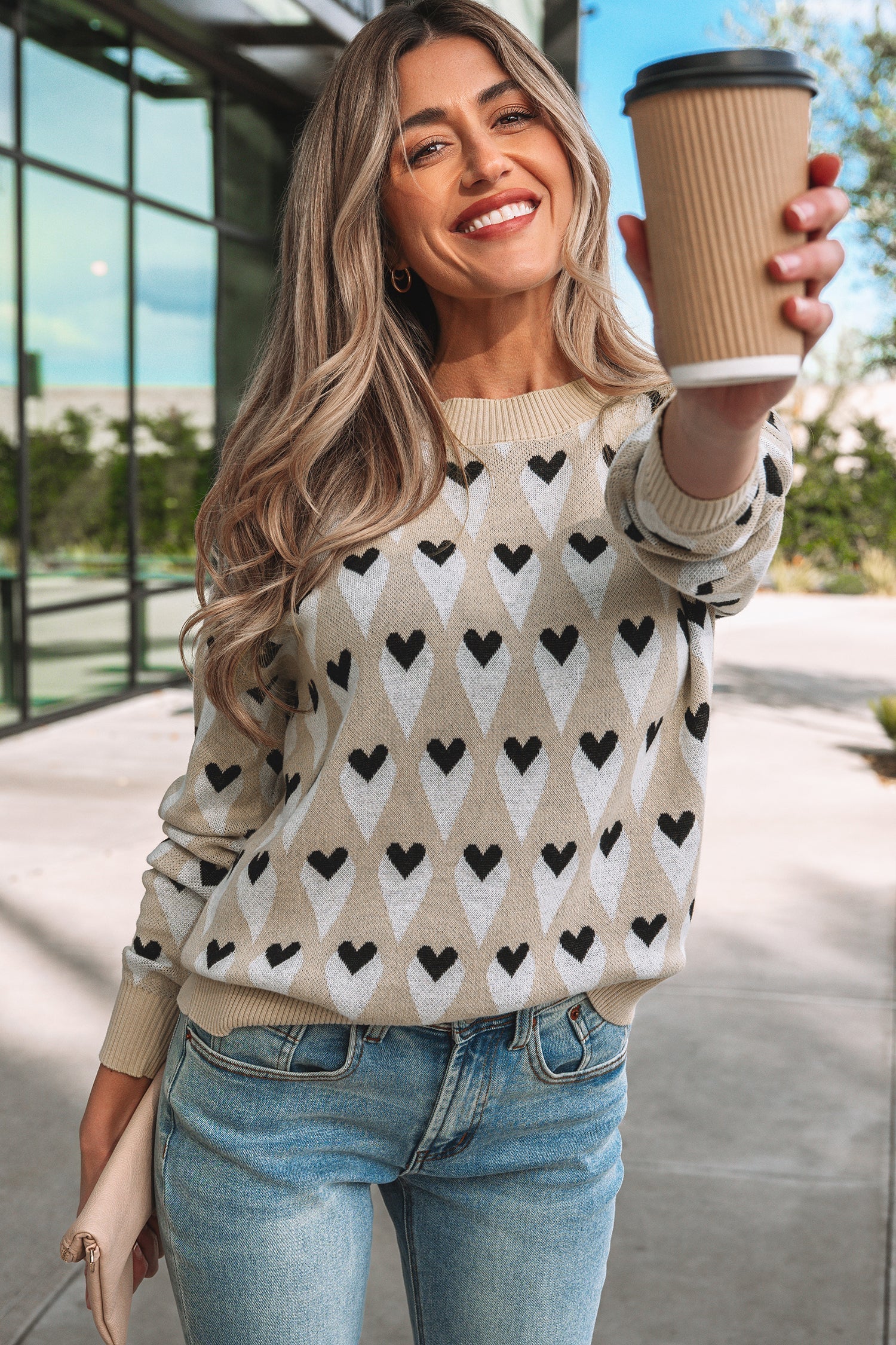 Loose Heart Sweater