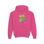 Youth Hoodie — Colorful Retro Cassette 'I Have No Idea What This Is' Graphic