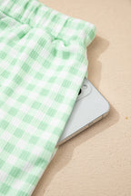 Mint Plaid 2pcs Lounge Set