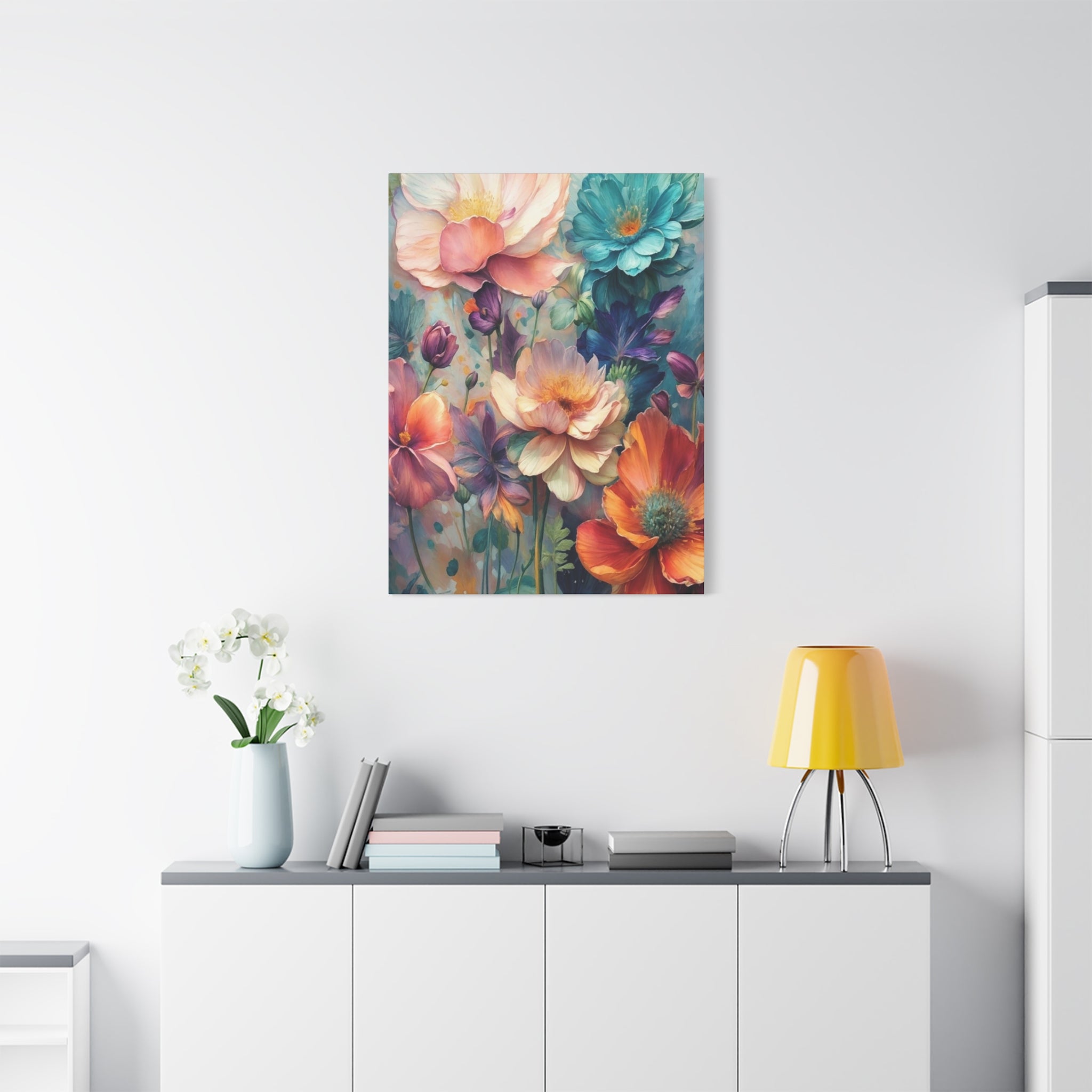 Floral Dreamscape Matte Canvas Print — Stretched 1.25"