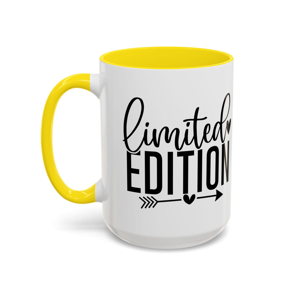 Limited Edition Accent Coffee Mug — Pink Interior, 'Limited Edition' Graphic (11/15oz)