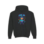 Youth Hoodie — "Level Up!" Gamer Arcade Birthday Pullover