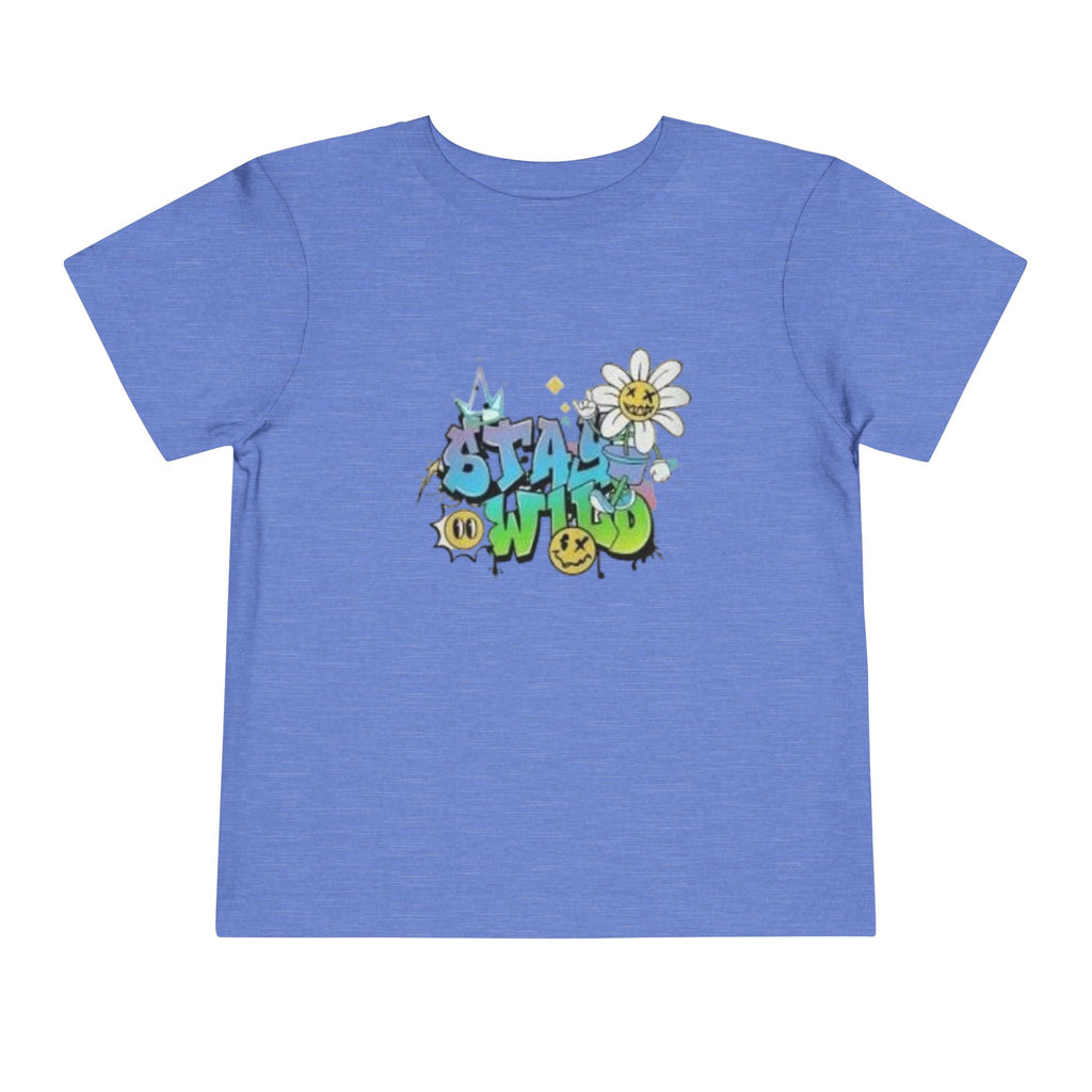 Toddler Tee - "Stay Wild" Graffiti Daisy Cute Kids T-Shirt
