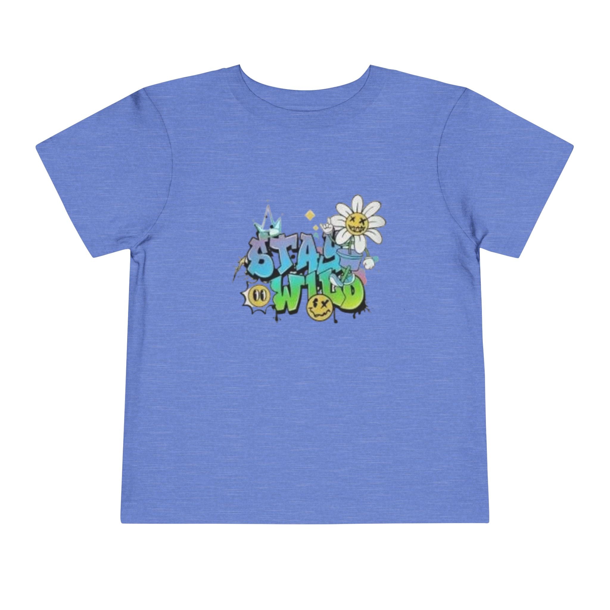 Toddler Tee - "Stay Wild" Graffiti Daisy Cute Kids T-Shirt