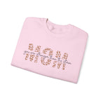 Mom Leopard Print Crewneck Sweatshirt - 'Mom' Script Graphic, Mother's Day Gift