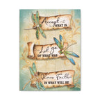 Inspirational Dragonfly Canvas Wall Art - "Accept What Is, Let Go, Have Faith"