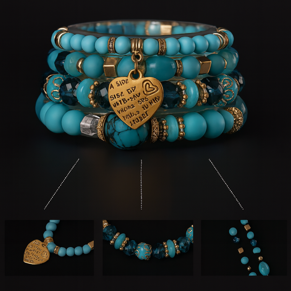 Bohemian Beaded Bracelet Set for Women & Men Handmade Stretch Stackable Bracelets-2