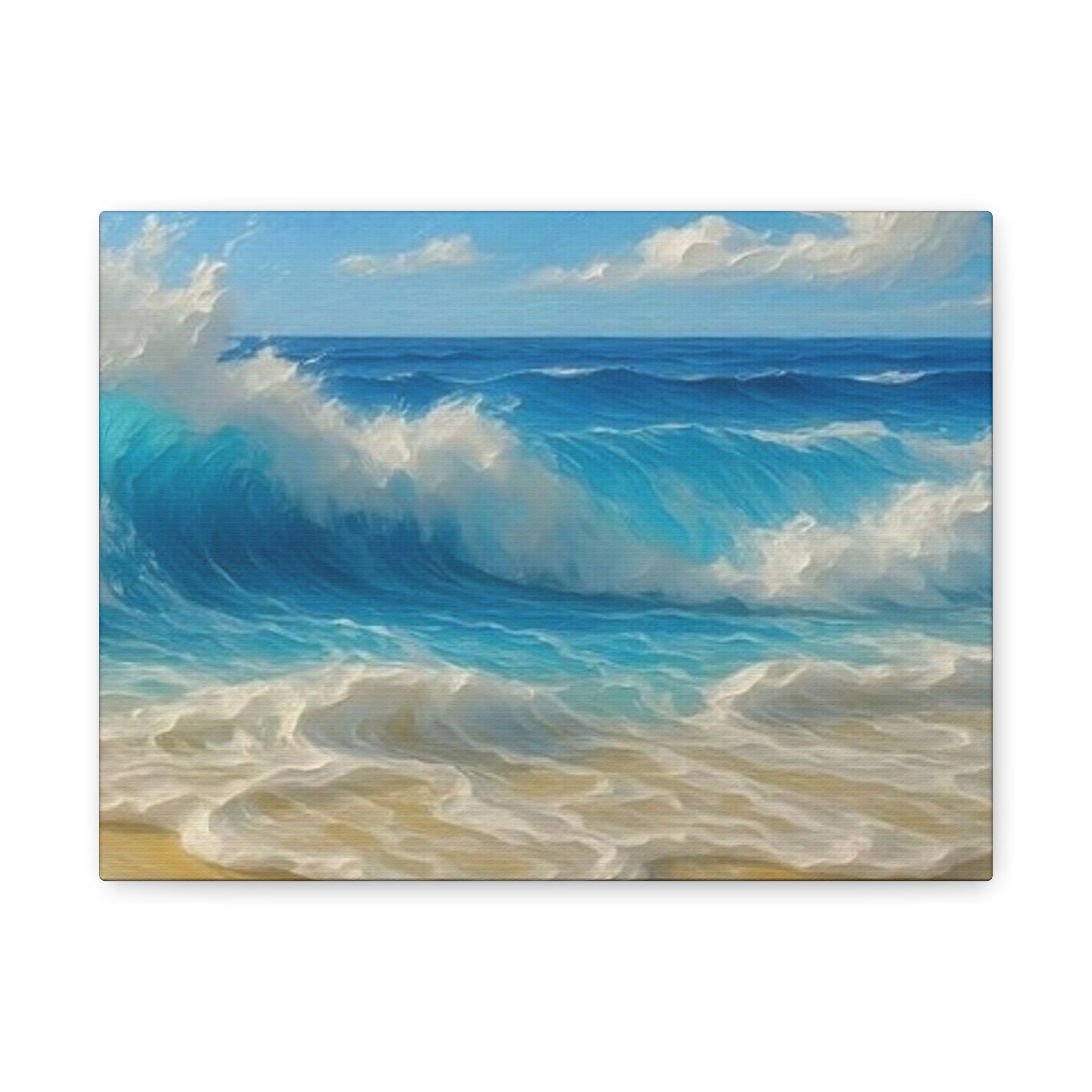 Sunny Beach Waves-Matte Canvas, Stretched, 1.25"