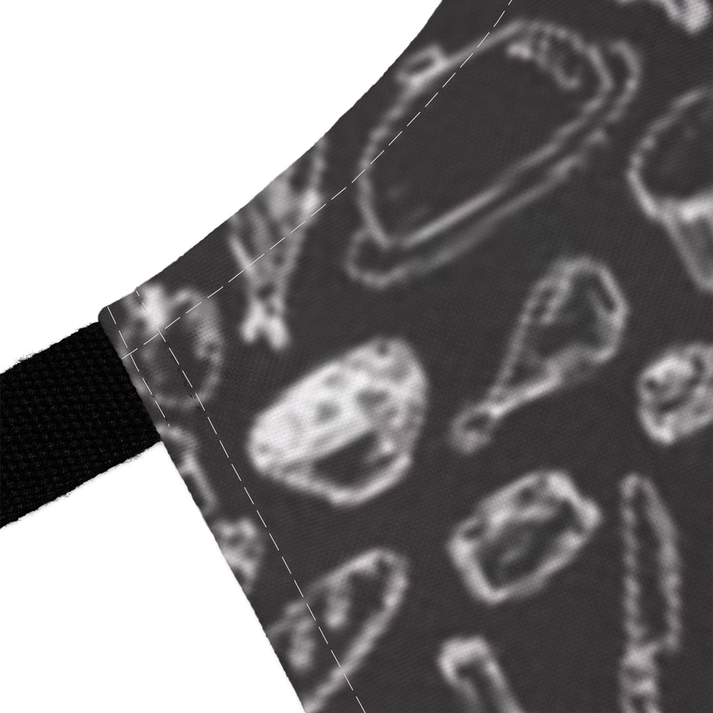 Chalkboard Kitchen Apron — Cooking Utensils Pattern
