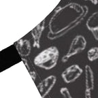 Chalkboard Kitchen Apron — Cooking Utensils Pattern