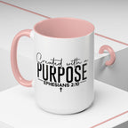 Created with a Purpose Ceramic Mug — Inspirational Ephesians 2:10 Coffee Cup