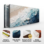 Crashing Coastal Waves Impasto Wall Art