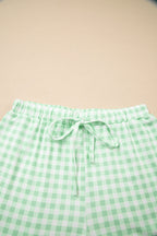 Mint Plaid 2pcs Lounge Set
