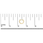 10K Yellow Gold Alternating Blue Sapphire 1/10 Cttw Diamond Huggy Hoop Earrings  (I-J Color, I1-I2 Clarity)-4