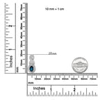 .925 Sterling Silver 6x4mm Pear Sapphire and Diamond Accent Infinity Drop 18" Pendant Necklace (H-I Color, SI1-SI2 Clarity)-4