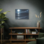 Moonlit Ocean Canvas Wall Art — Serene Night Seascape Matte Stretched Print