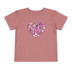 Toddler Tee — Pink Heart Doodle Design (Love, Kisses & Cute Icons)