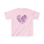 Kids Heart Doodle Tee — Cute Pink Valentine Heart Graphic Shirt