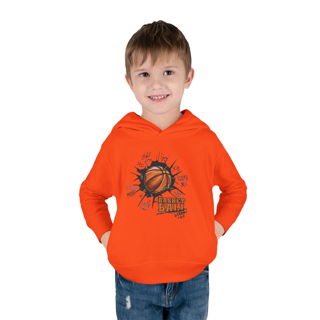 Toddler Basketball Hoodie – 'Ball' Graphic Pullover for Kids