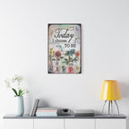 Today I Choose To Be Happy Canvas Wall Art — Floral Dragonfly Inspirational Quote