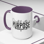 Created with a Purpose Ceramic Mug — Inspirational Ephesians 2:10 Coffee Cup