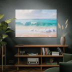 Seaside Waves Matte Canvas Print — Tranquil Beach Wall Art, Stretched 1.25"
