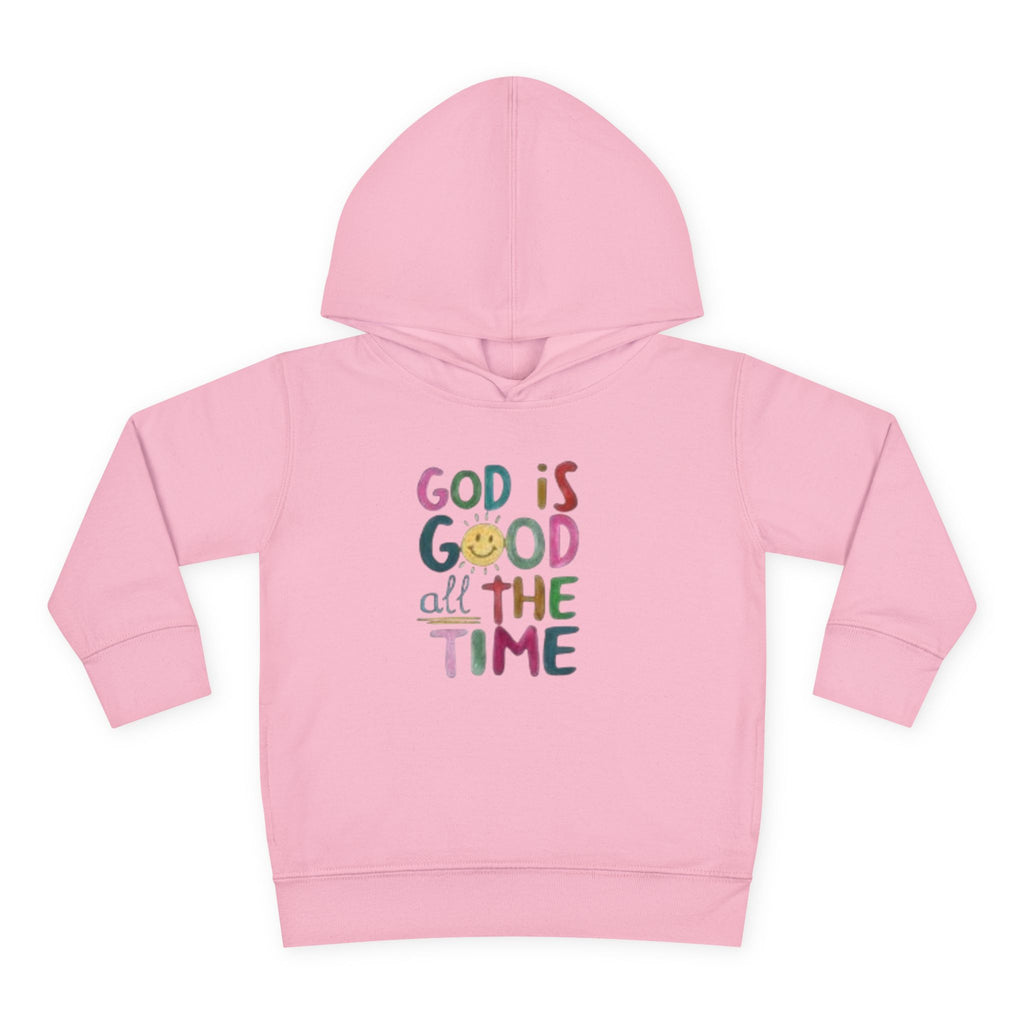 Toddler Hoodie — "God Is Good All The Time" Cute Faith Pullover