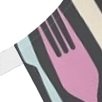 Cutlery Pattern Apron — Colorful Spoon & Fork Kitchen Apron