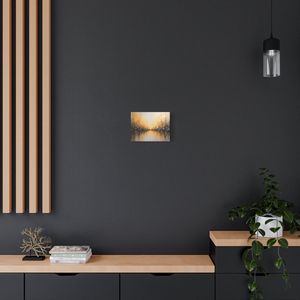 Abstract Gold Landscape Canvas Wall Art — Matte Stretched 1.25"
