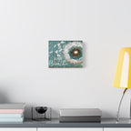 Canvas Wall Art — "Just Breathe" Dandelion Rustic Teal