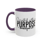 Created with a Purpose Ceramic Mug — Inspirational Ephesians 2:10 Coffee Cup