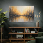 Abstract Gold Landscape Canvas Wall Art — Matte Stretched 1.25"