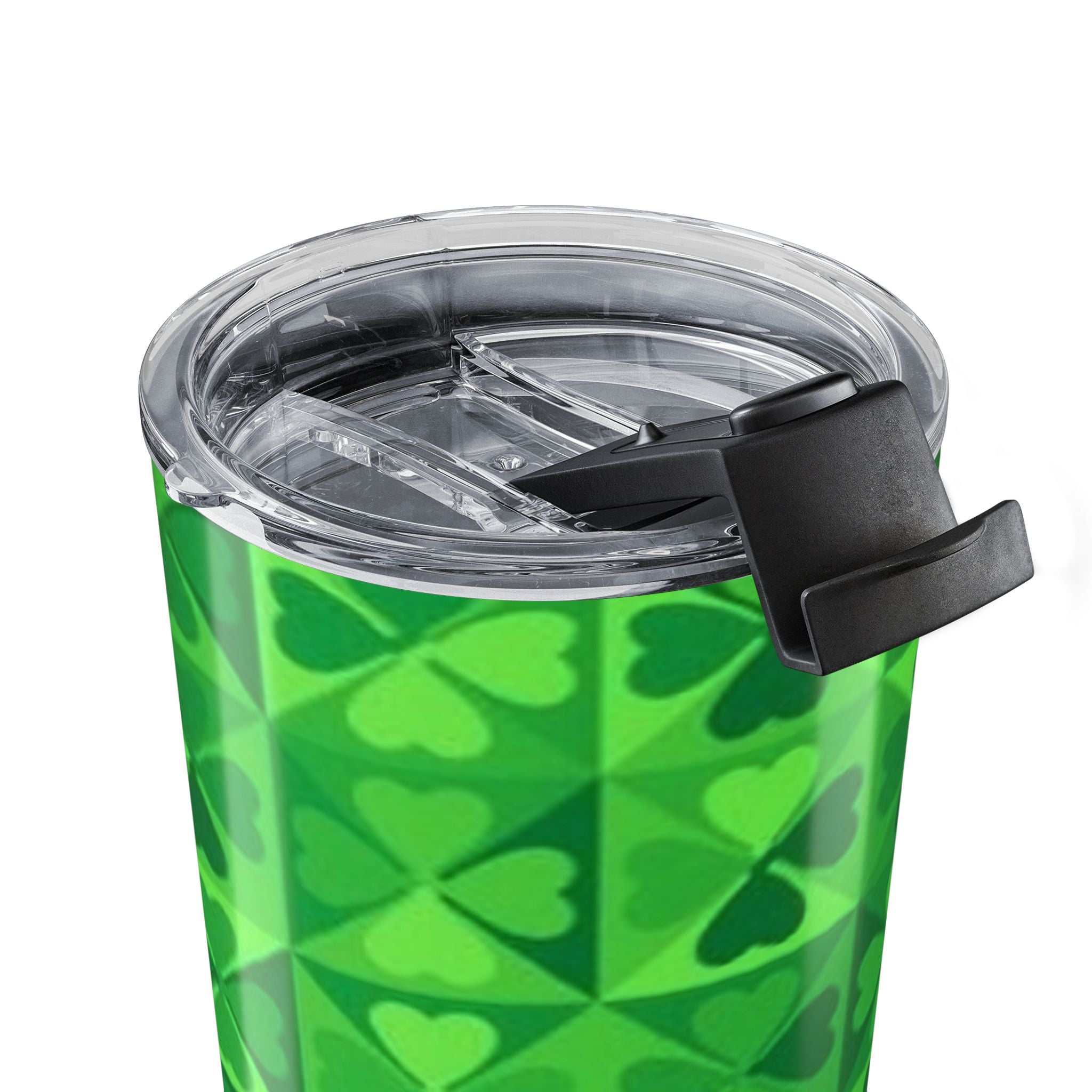 St. Patrick's Day Shamrock 20oz Tumbler – Green Clover Pattern Travel Cup