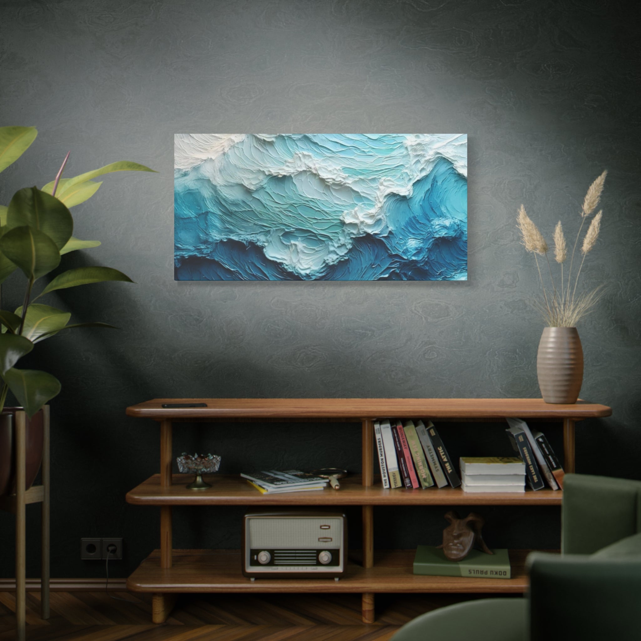 Ocean Waves Texture Matte Canvas Print