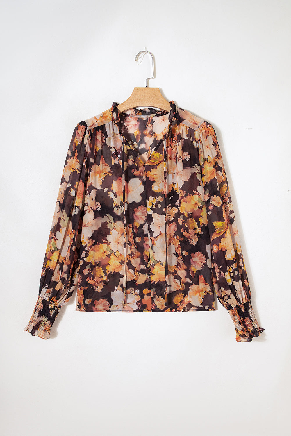 Floral Puff Sleeve Blouse
