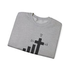 Crewneck Sweatshirt — "Get Connected" Cross Signal Christian Faith Pullover