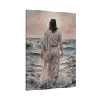 Jesus Walking on Water Matte Canvas Print