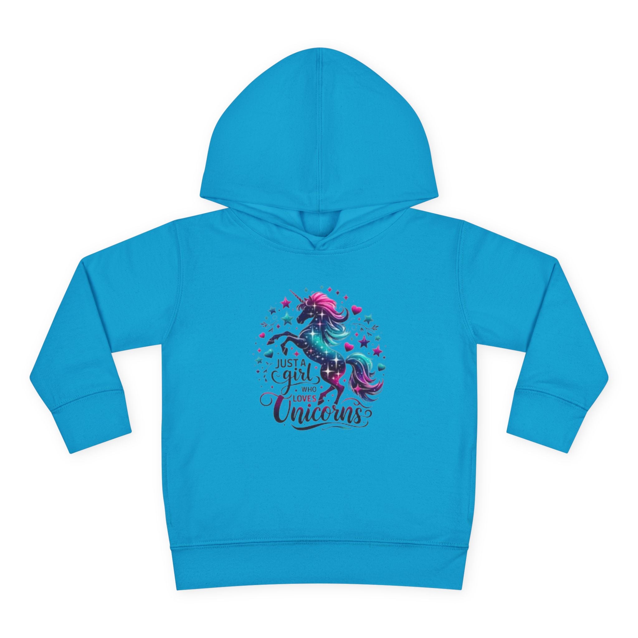Toddler Hoodie — "Just a Girl Who Loves Unicorns" Cute Unicorn Pullover for Kids