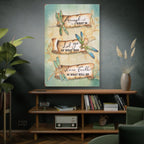 Inspirational Dragonfly Canvas Wall Art - "Accept What Is, Let Go, Have Faith"