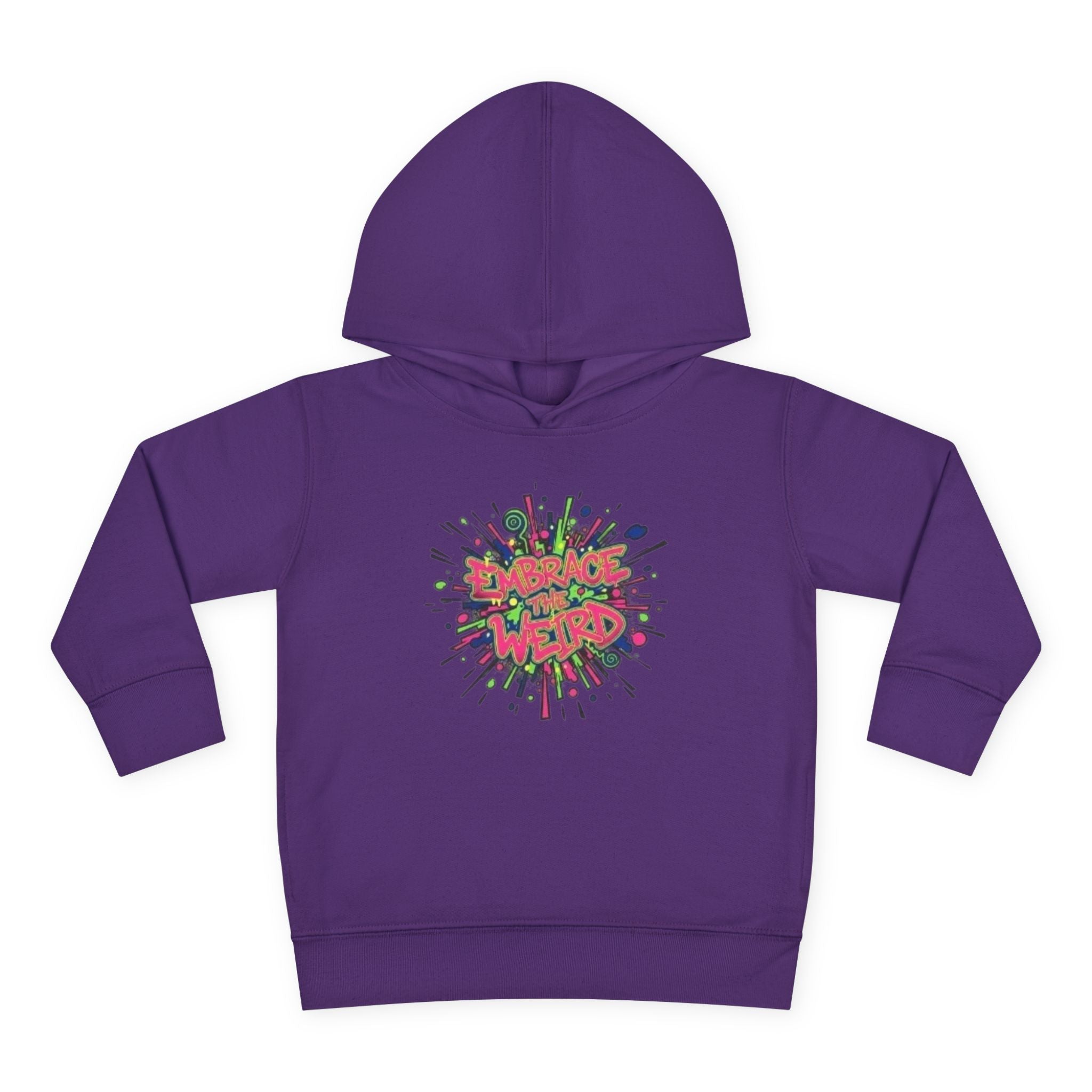 Toddler Hoodie — 'Dance Like a Weird' Colorful Graffiti Pullover