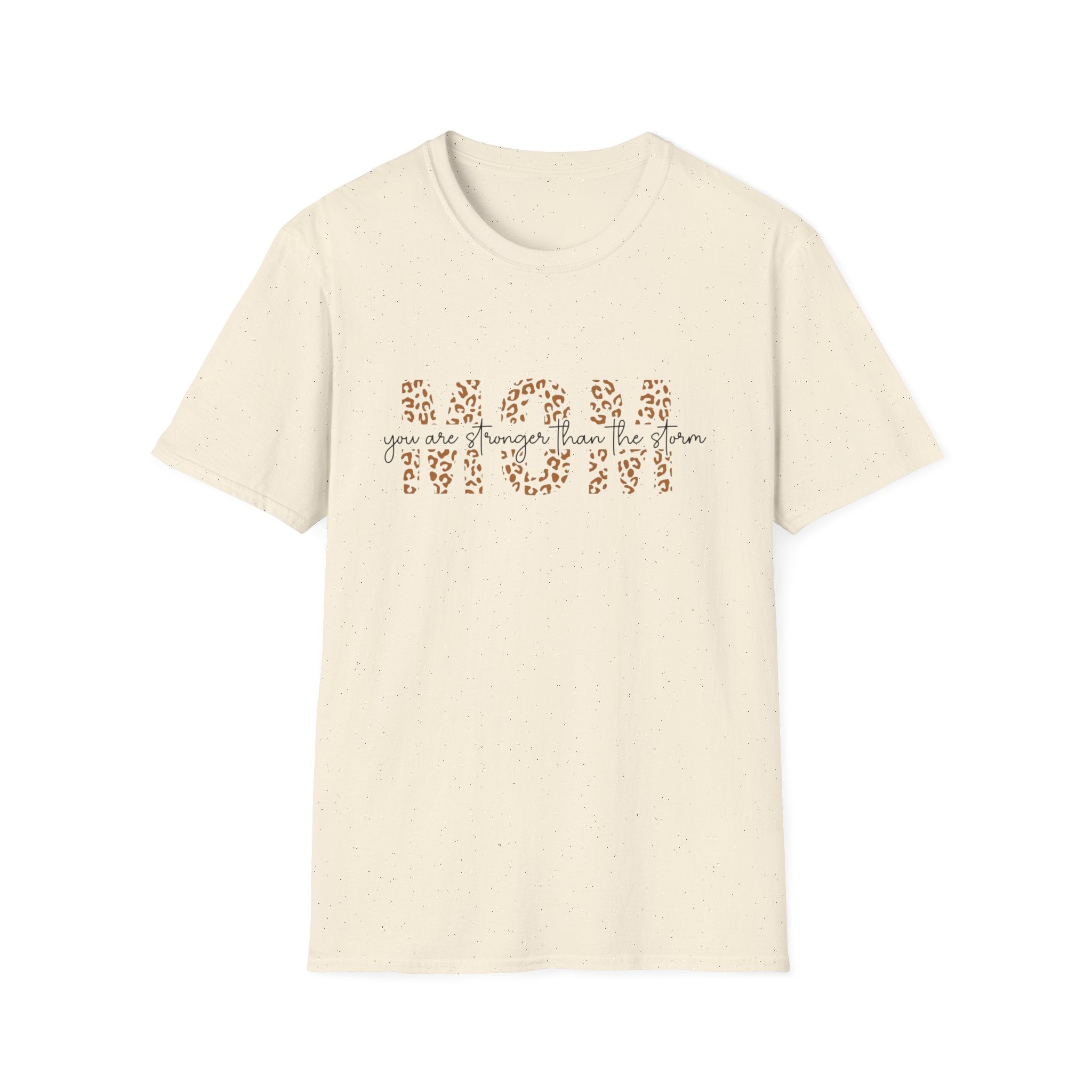 Mom Leopard Heartbeat T-Shirt — Cute Mama Graphic Tee