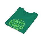 Youth Tee — Happy St. Patrick's Day Green Lettering Kids Shirt