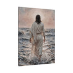 Jesus Walking on Water Matte Canvas Print