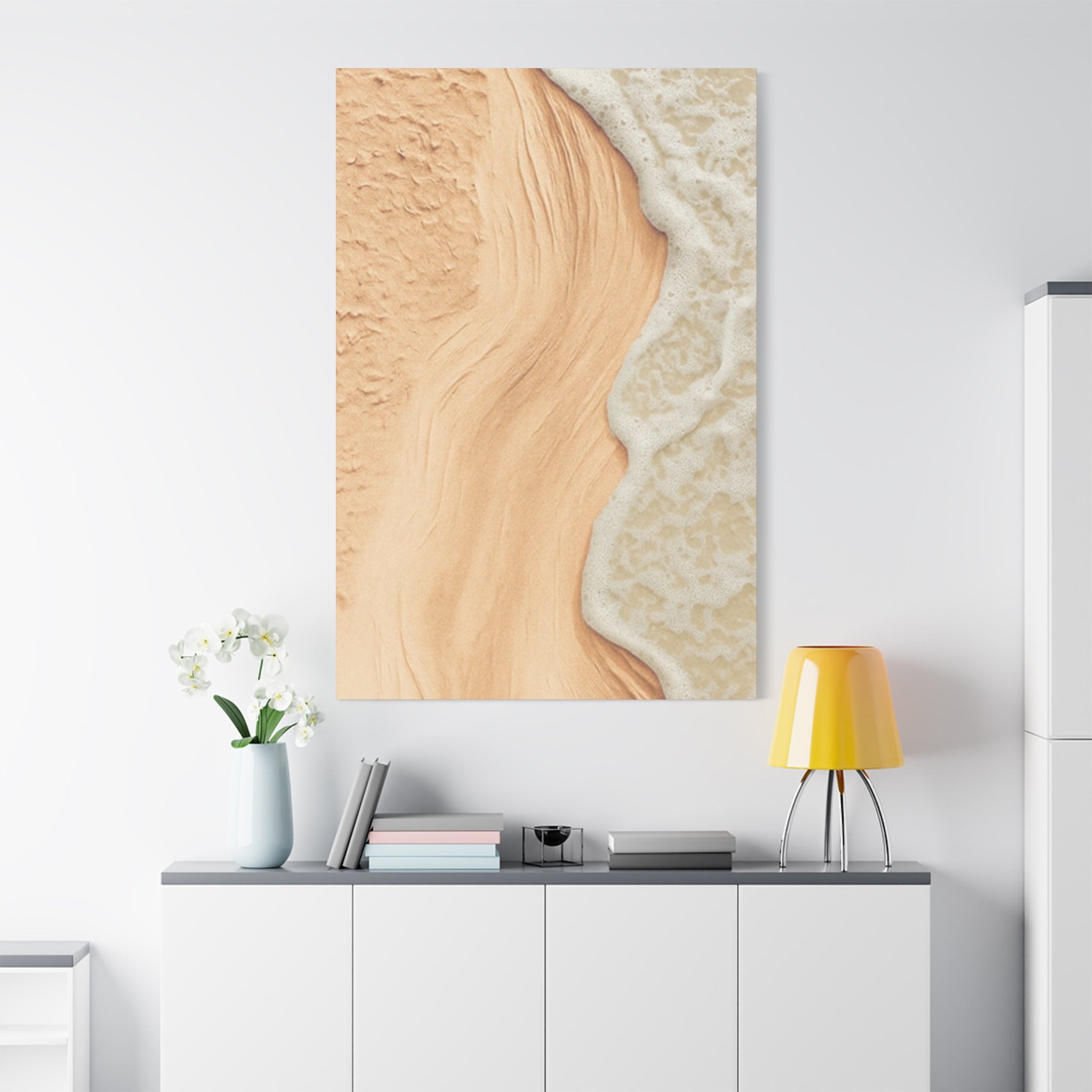 Coastal Beach Canvas Print – Sandy Shoreline Wall Art