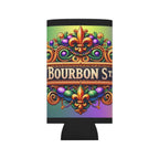 Can Cooler — Bourbon Street Mardi Gras Fleur-de-Lis Beverage Koozie