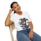 Mardi Gras Jester Alligator T-Shirt — Carnival Croc Graphic Tee